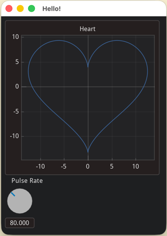 Animated heart app running in a web browser using Pyodide