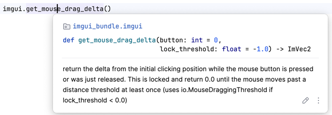 IDE displays doc of imgui.get_mouse_drag_delta